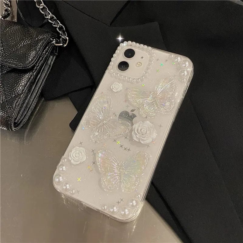 clear butterfly phone case