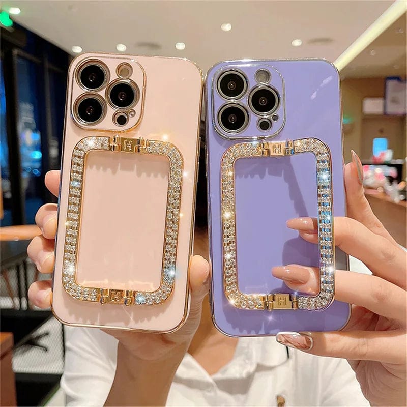 Rhinestone Phone Case iPhone 15 Pro / Pink Rhinestone Phone Case iPhone 15 Pro / Pink