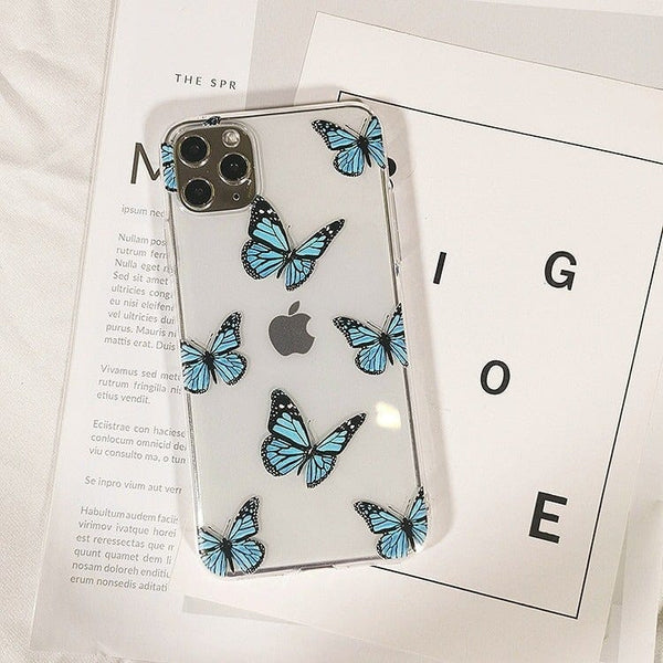 Blue Butterfly iPhone Cases