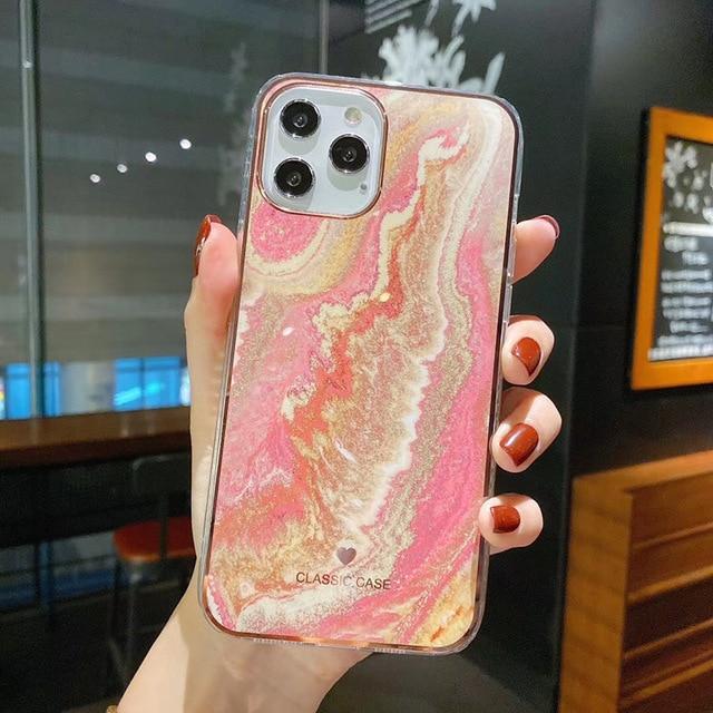 pink marble phone cases