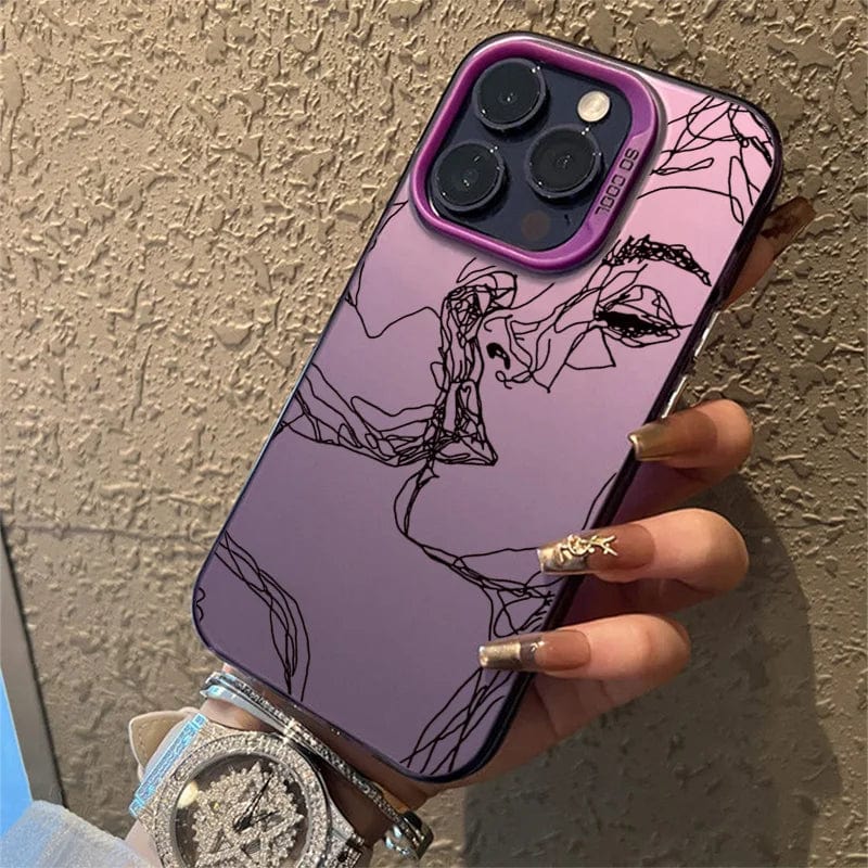 Abstract Phone Case iPhone 12 / Purple
