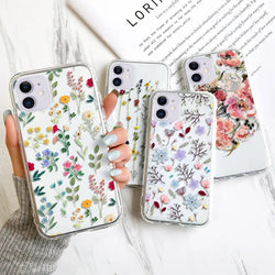 clear flower phone case