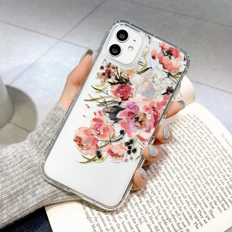 clear floral phone case
