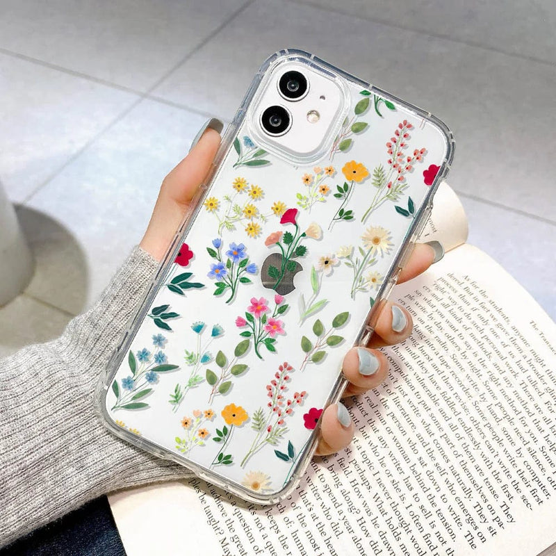 clear phone case with flowers
