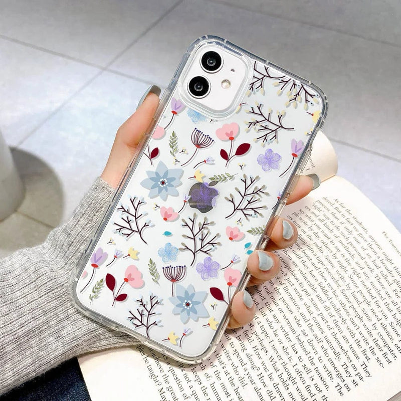 floral clear phone case