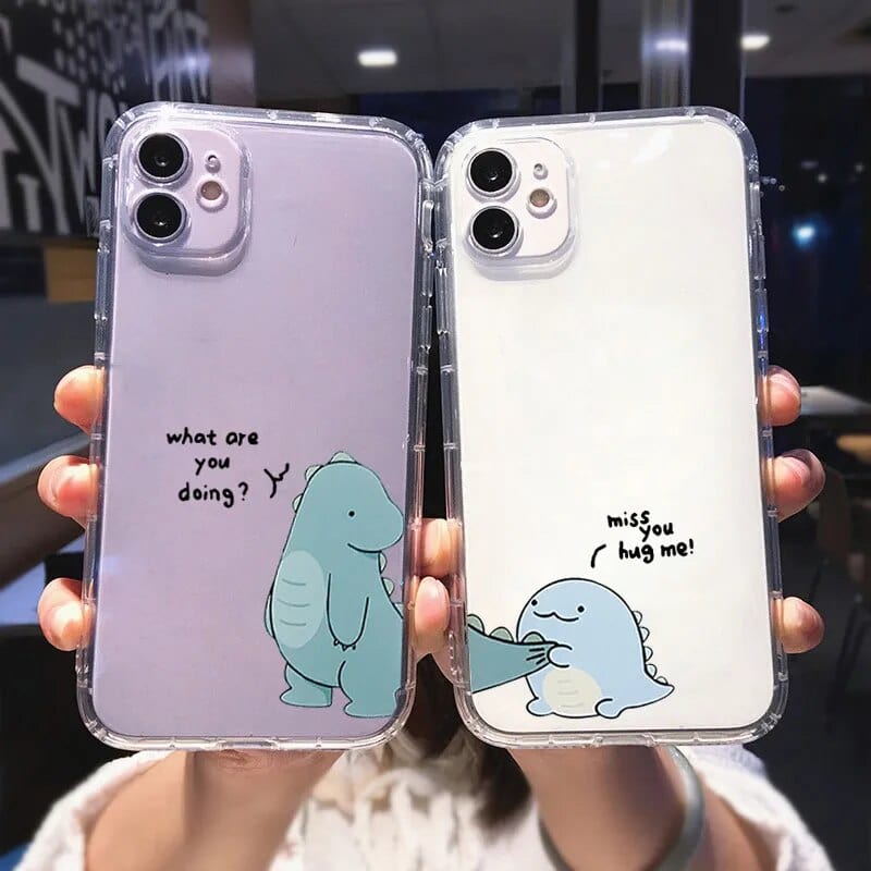 Couple Dinosaur iPhone Case