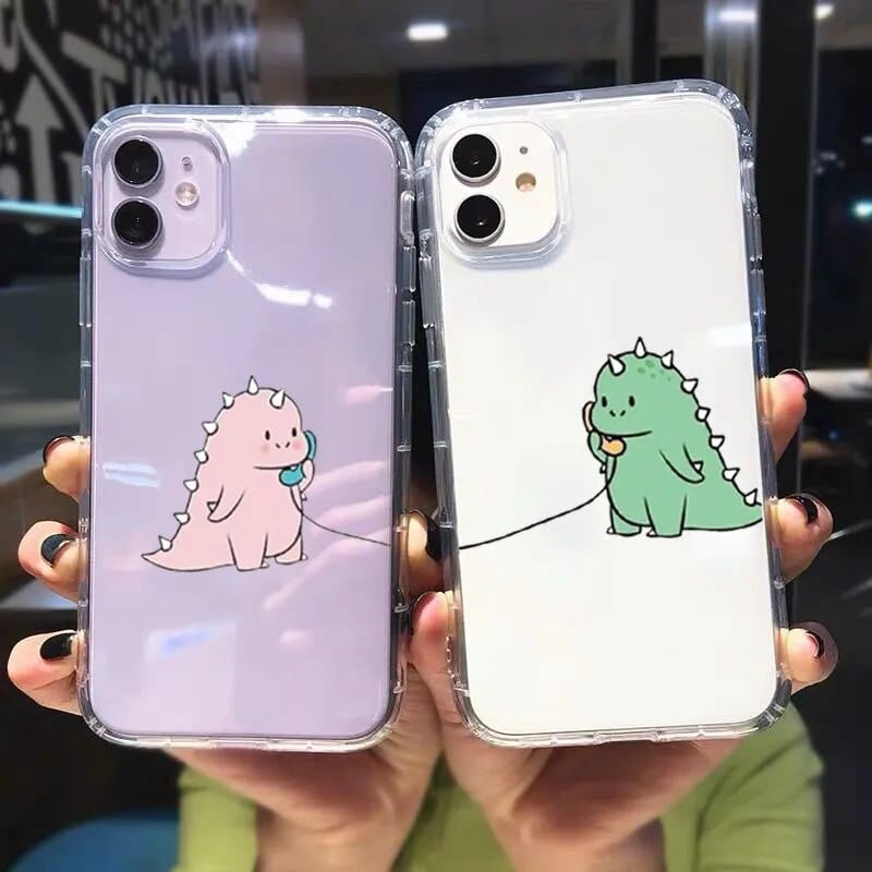 Couple Dinosaur iPhone Case