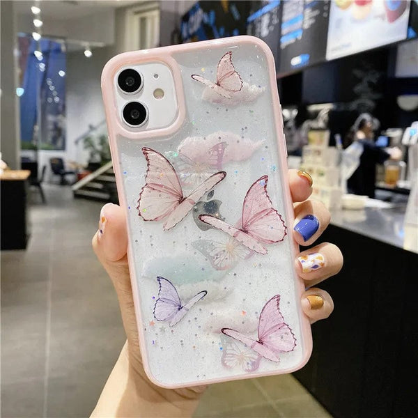Glittery Butterfly iPhone Case