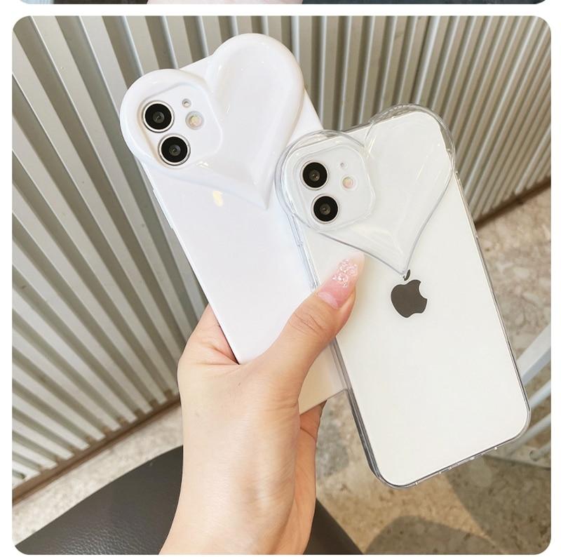 3D Heart Phone Case