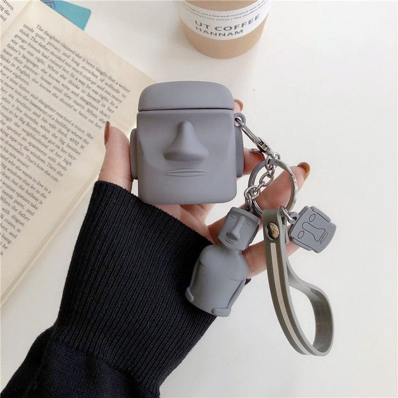 STONE  airpods case ストーンアイランド Stone Island – AirPods Case With Key Holder Black