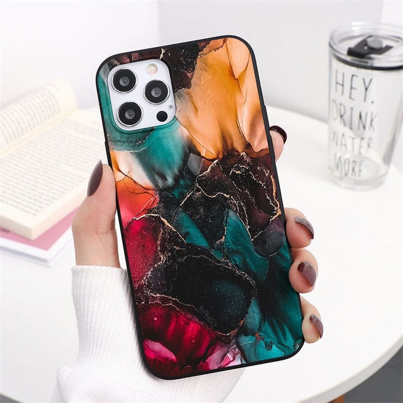 Black Marble iPhone Case