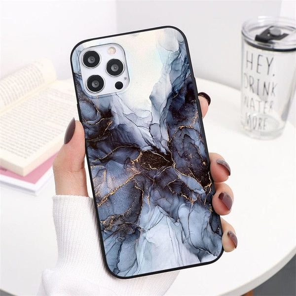 Black Marble Phone Case