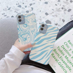 Blue Wavy iPhone Case