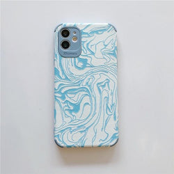 Blue Wavy iPhone Case