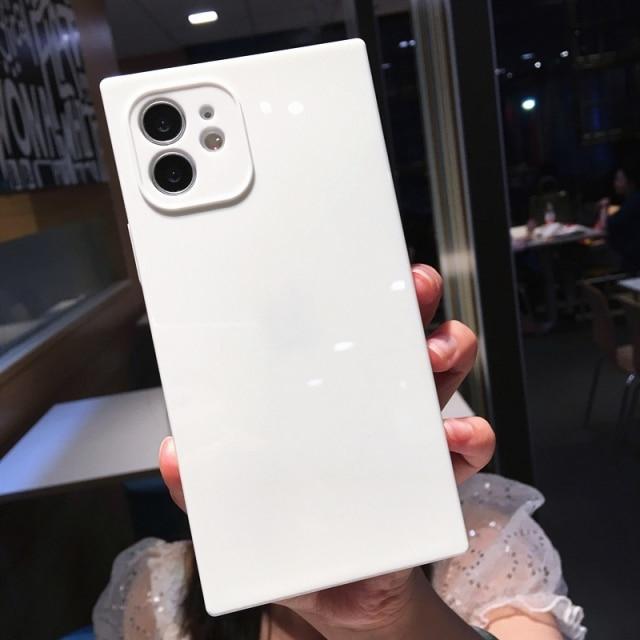 White Candy Square Phone Case