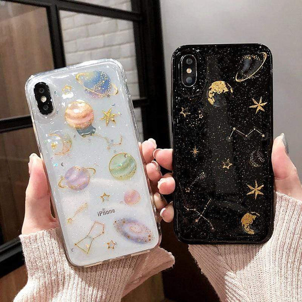 001 Louis Vuitton Glitter Phone Case For iPhone XS iPhone 6 7 8 Plus Xr X  Xs Max