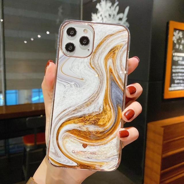 gold marble phone case