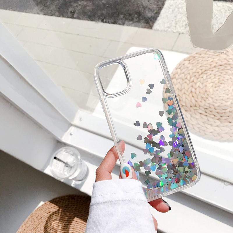 Glitter Heart Sequin Phone Case