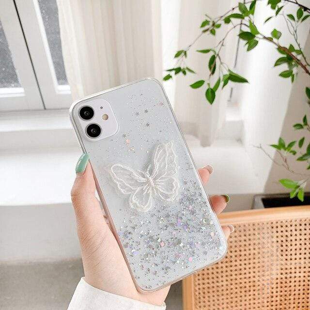 Glitter Star Butterfly Case