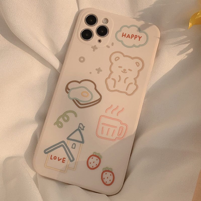 Kawaii Happy Bear Phone Case