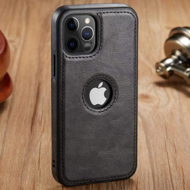 Black Leather Phone Case