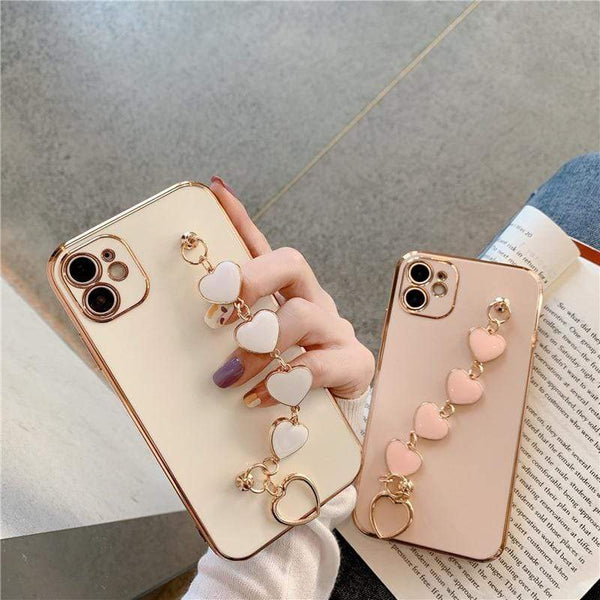 Luxury Heart Bracelet Phone Case