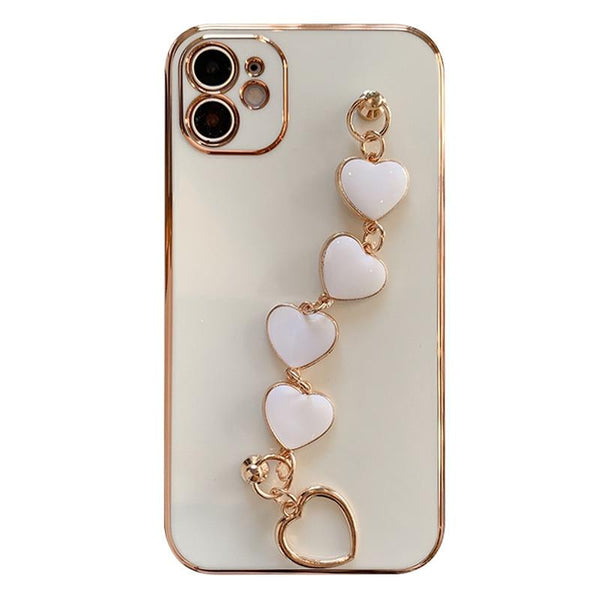 Luxury Heart Bracelet Phone Case