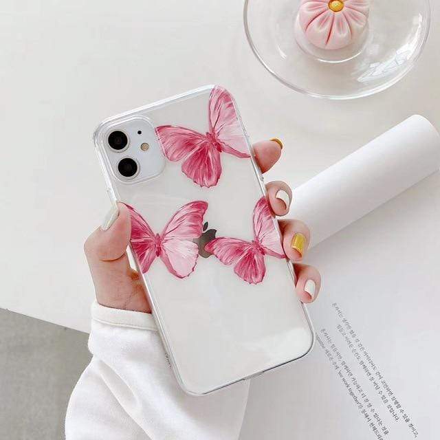 Pink Butterfly iPhone Cases