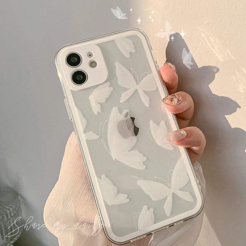 White Butterfly Phone Case | Silicone iPhone Cases